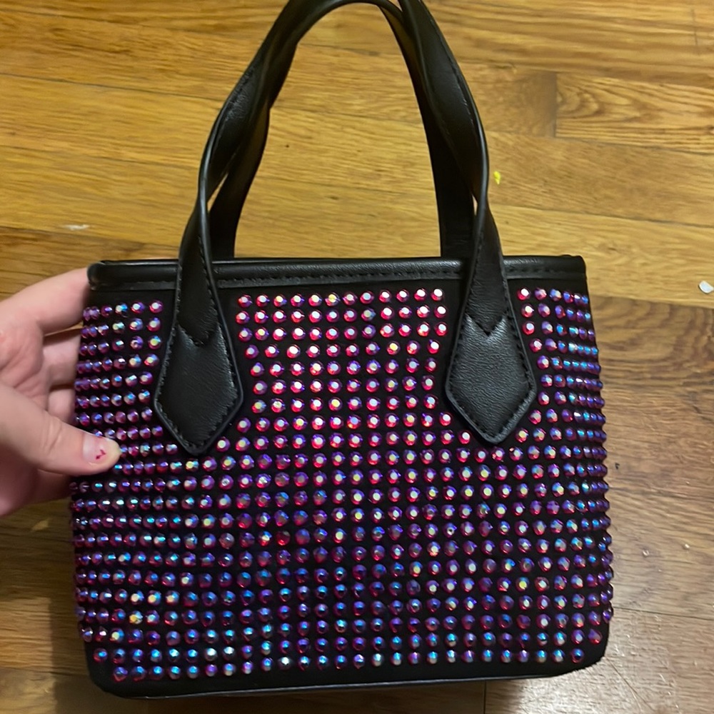 Purple Rhinestone bag women sz Medium Crystal Hot Fashion sz Small Evening